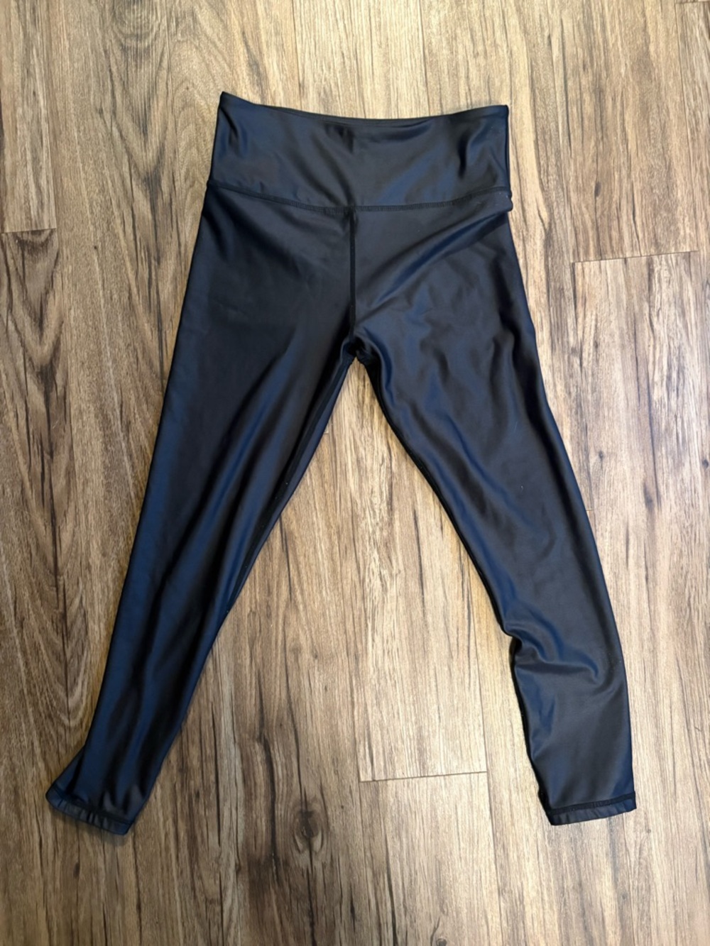 ZYIA Black Active Leggings with White Interior Logo